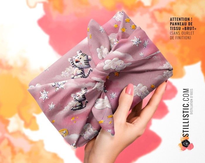 Coupon Furoshiki Tigre blanc Noël