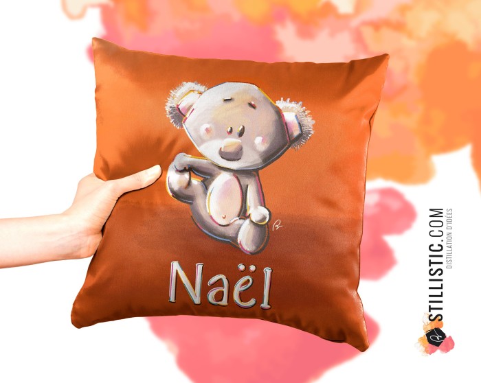 Coupon tissu Coussin de naissance Bébé Koala