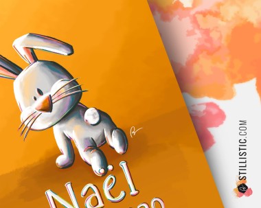 Poster de naissance Bébé Lapin personnalisé