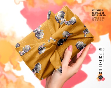 Coupon Furoshiki Bébé hippopotame