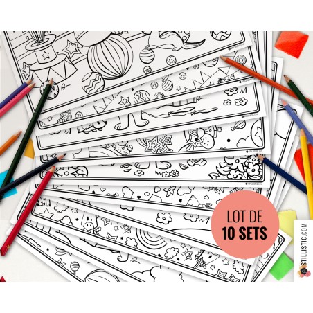 Lot de 10 Sets de table à imprimer et colorier