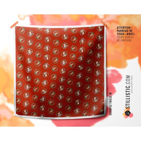 Coupon Furoshiki Couronne Noël rouge