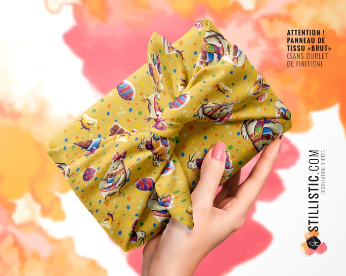 Coupon Furoshiki Poulette de Pâques Jaune