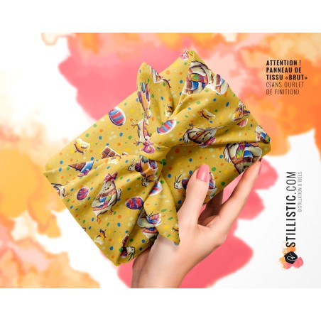 Coupon Furoshiki Poulette de Pâques Jaune