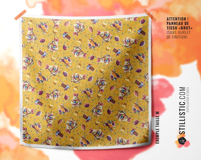 Coupon Furoshiki Poulette de Pâques Jaune