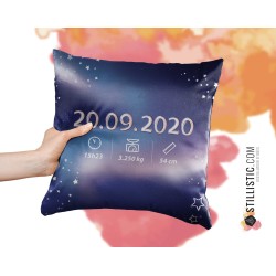 Précommande - Coupon tissu Coussin de naissance Astrologie Sans substances nocives à découper et coudre